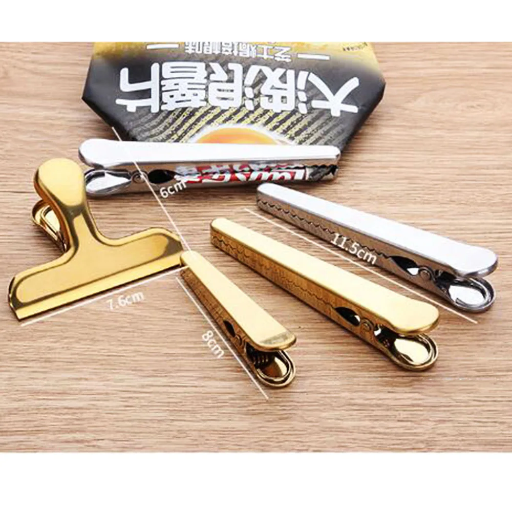 Durable Stainless Steel Food Bag Clips Sealer Storage Clamp Clips Kitchen Home Tools 
Durable Stainless Steel Food Bag Clips Sealer Storage Clamp Clips Kitchen Home Tools
