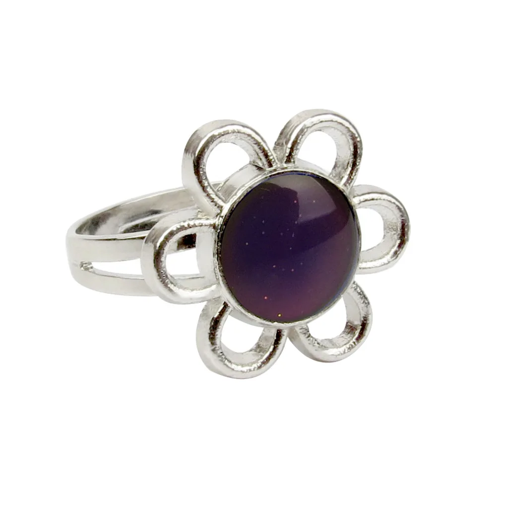 New Fashion Sunflower Sunflower Temperature Sensing Mood Color Change Ring Creative Fashion Couple Style Adjustable Ring Size
New Fashion Sunflower Sunflower Temperature Sensing Mood Color Change Ring Creative Fashion Couple Style Adjustable Ring Size