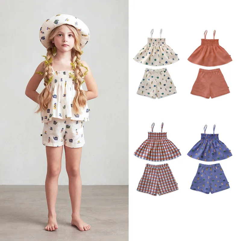 Girl's Suit 2021 Ins Summer New Sling Tops Shorts Two-Piece Set Of Large Children Female Treasure Cute Jumpsuit Suit Baby Cotton
Girl's Suit 2021 Ins Summer New Sling Tops Shorts Two-Piece Set Of Large Children Female Treasure Cute Jumpsuit Suit Baby Cotton