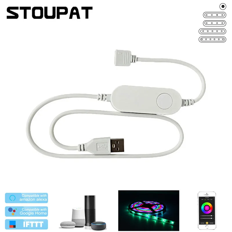 Светодиодная лента с регулятором яркости Tuya, умный контроллер RGB с Wi-Fi, USB, 5 В, одноцветная RGBW лампа с регулировкой яркости
Светодиодная лента с регулятором яркости Tuya, умный контроллер RGB с Wi-Fi, USB, 5 В, одноцветная RGBW лампа с регулировкой яркости
