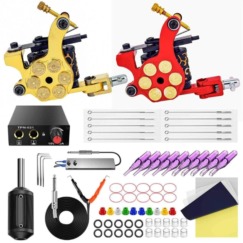 Complete Tattoo Kit Coil Tattoo Machine Set Tattoo Power Supply Needles Professional Tattoo Machine Kit for Beginner
Complete Tattoo Kit Coil Tattoo Machine Set Tattoo Power Supply Needles Professional Tattoo Machine Kit for Beginner