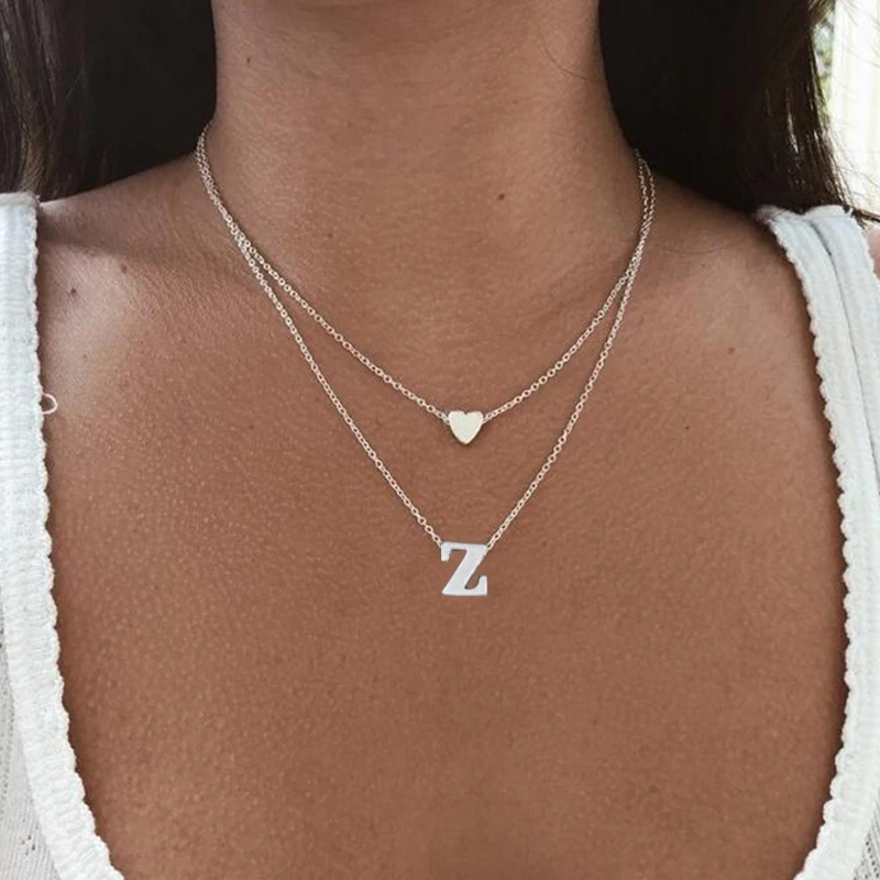 SMJEL Fashion Tiny Heart Initial Necklace Women Personalize Letter Name Choker Necklace Collier Femme Jewelry Gift Accessory
SMJEL Fashion Tiny Heart Initial Necklace Women Personalize Letter Name Choker Necklace Collier Femme Jewelry Gift Accessory