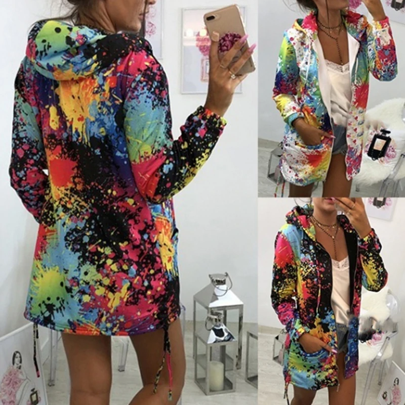 Women Print Bomber Jacket Coat Casual Windbreaker Thin Slim Overcoat Spring Autumn Female Pocket Zipper Hooded Outwear
Women Print Bomber Jacket Coat Casual Windbreaker Thin Slim Overcoat Spring Autumn Female Pocket Zipper Hooded Outwear