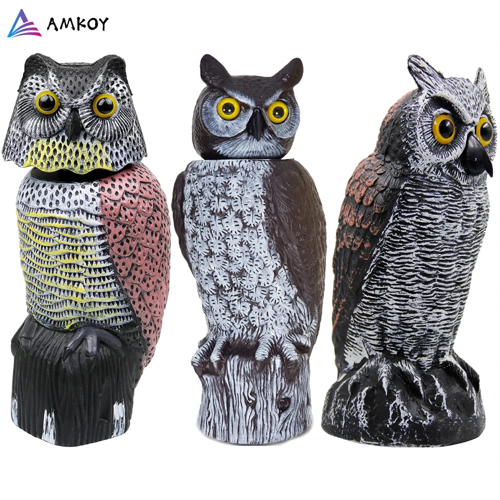 AMKOY NEW Realistic Bird Scarer Rotating Head Sound Owl Prowler Decoy Protection Repellent Pest Control Scarecrow Garden Yard
AMKOY NEW Realistic Bird Scarer Rotating Head Sound Owl Prowler Decoy Protection Repellent Pest Control Scarecrow Garden Yard