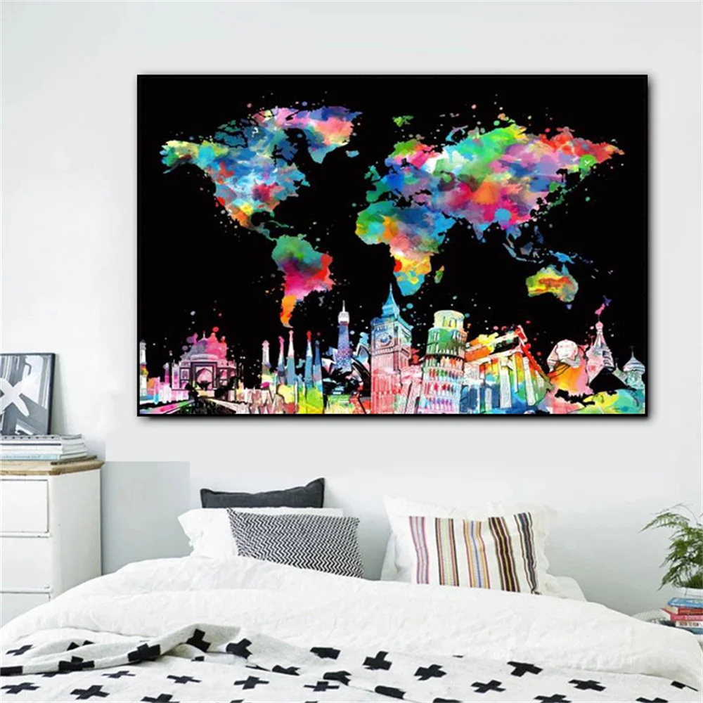Abstract World map and Town Art Canvas Posters And Prints Graffiti Street Art Paintings On the Wall Art Pictures Home Decor
Abstract World map and Town Art Canvas Posters And Prints Graffiti Street Art Paintings On the Wall Art Pictures Home Decor