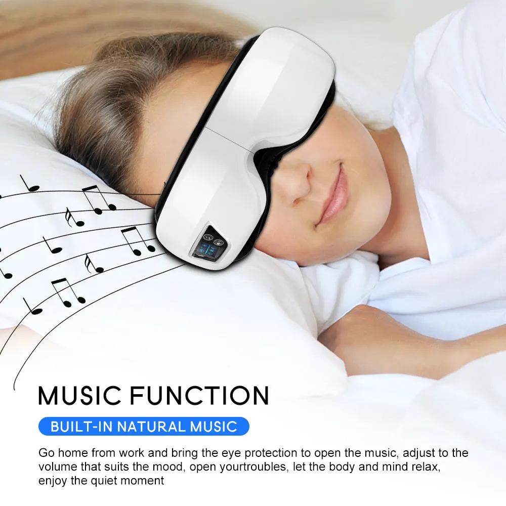 Eye Massager 4D Smart Airbag Vibration Eye Care Instrument Hot Compress Bluetooth Eye Massage Glasses Fatigue Pouch & Wrinkle
Eye Massager 4D Smart Airbag Vibration Eye Care Instrument Hot Compress Bluetooth Eye Massage Glasses Fatigue Pouch & Wrinkle