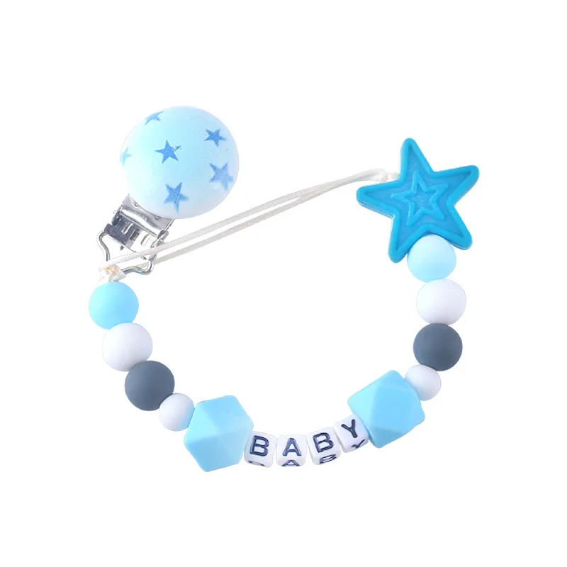 New Five-pointed Star Baby Silicone Nipple Chain Clip Baby Teething Teeth Chain Anti-dropping Pacifier Clip
New Five-pointed Star Baby Silicone Nipple Chain Clip Baby Teething Teeth Chain Anti-dropping Pacifier Clip