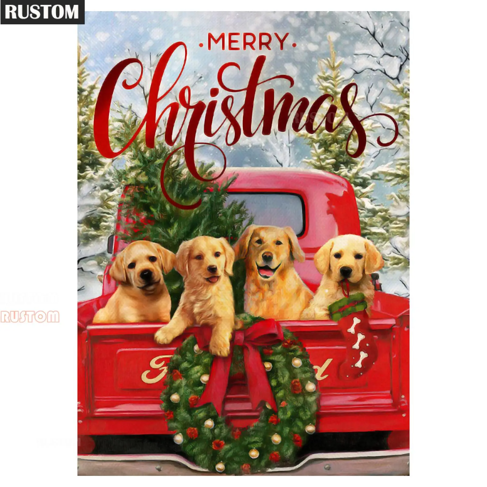 Rustom 5D Diamond Painting Kits Animal Diamond Art Full Drill Rhinestone Painting Dogs On The Truck Mosaic Wall Decor hobby gift
Rustom 5D Diamond Painting Kits Animal Diamond Art Full Drill Rhinestone Painting Dogs On The Truck Mosaic Wall Decor hobby gift