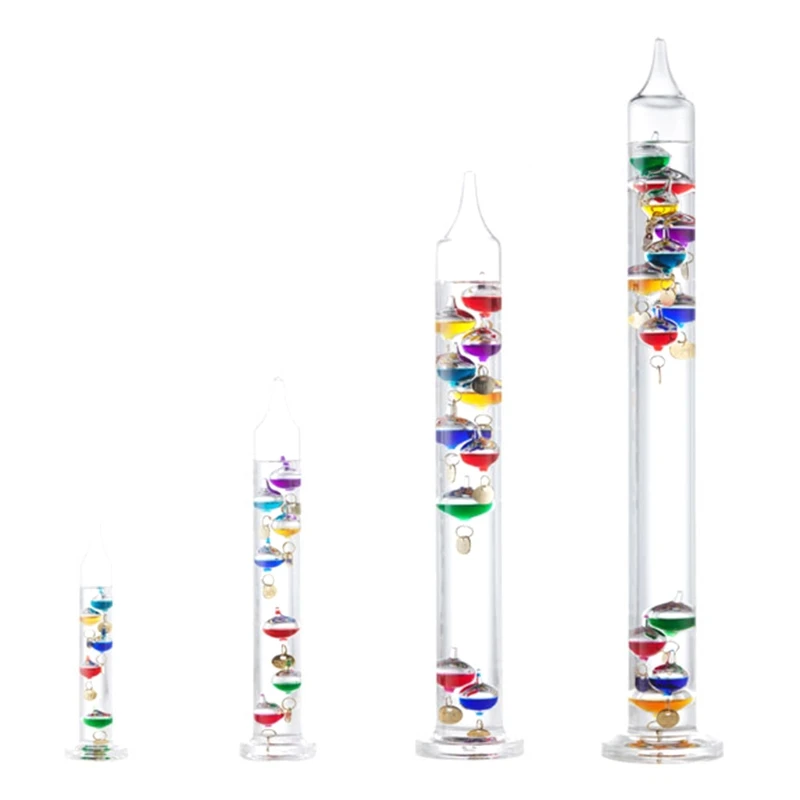

Creative Multi-Colored Spheres Galileo Thermometer Office Living Room Swing Ball Physics Temperature Gauge Table Decor