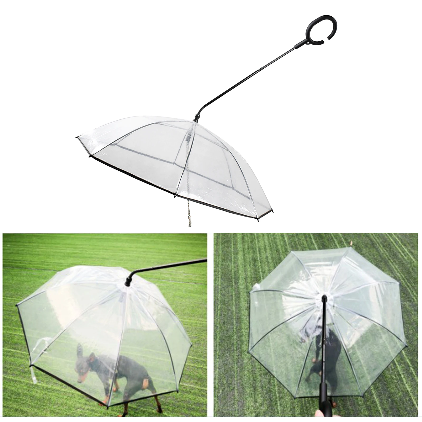 Useful Transparent TPU Pet Umbrella Small Dog Umbrella Rain Gear with Dog Leads Keeps Pet Dry Comfortable in Rain Snowing
Useful Transparent TPU Pet Umbrella Small Dog Umbrella Rain Gear with Dog Leads Keeps Pet Dry Comfortable in Rain Snowing