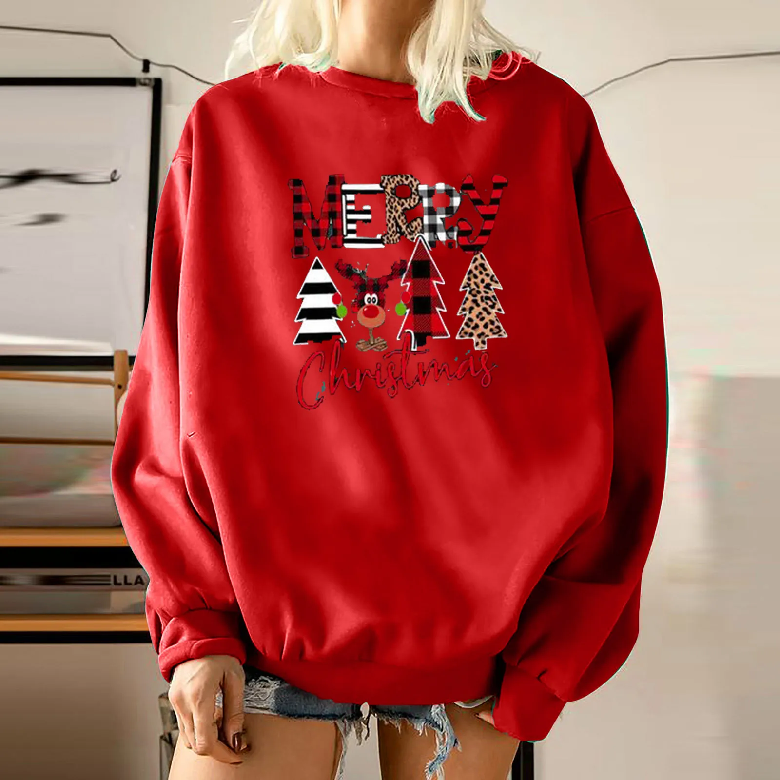 2021Ugly Christmas Sweater For Women Crewneck Sweatshirt Long Sleeve Fleece Pullover Sweaters Oversized Tops Fall Winter Clothes
2021Ugly Christmas Sweater For Women Crewneck Sweatshirt Long Sleeve Fleece Pullover Sweaters Oversized Tops Fall Winter Clothes
