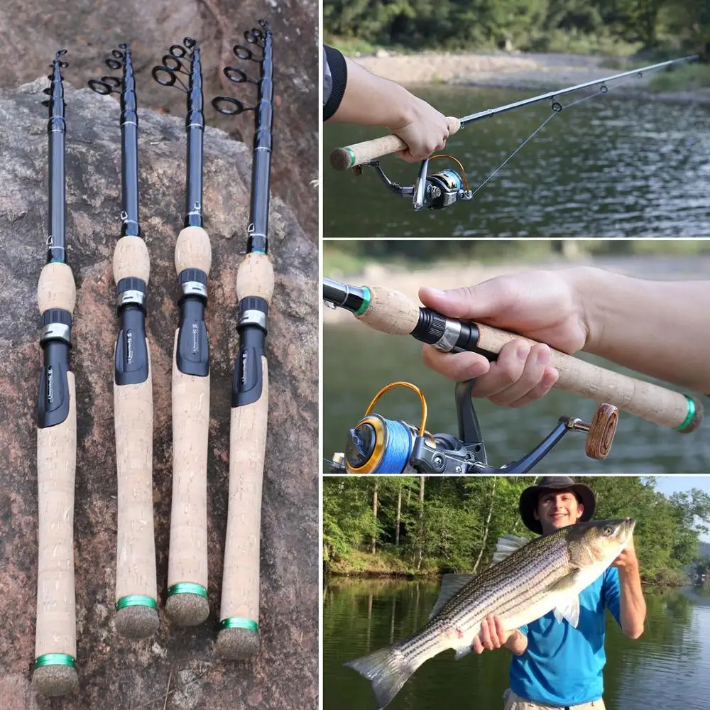 Sougayilang 1.8M-2.7M Protable Telescopic Fishing Rod Cork Wood Handle Spinning Fishing Rod Carbon Fiber Travel Fishing Pole
Sougayilang 1.8M-2.7M Protable Telescopic Fishing Rod Cork Wood Handle Spinning Fishing Rod Carbon Fiber Travel Fishing Pole