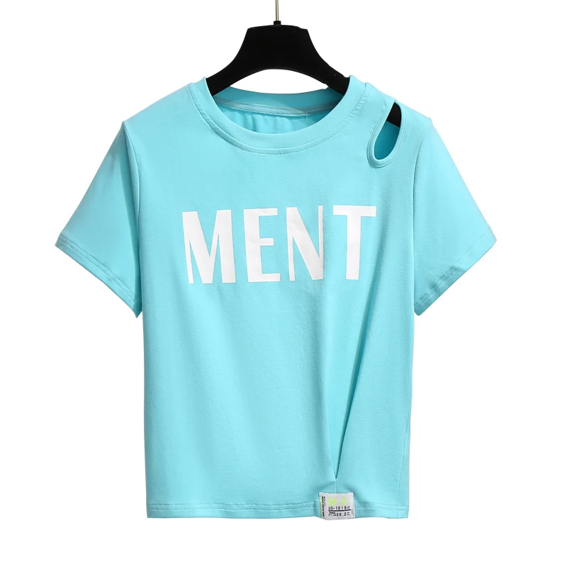 Blue High Waist Short T Shirt Women's Short Sleeved Cotton Casual Top 2021 Summer Off Shoulder Korean Plus Size Loose T Shirt
Blue High Waist Short T Shirt Women's Short Sleeved Cotton Casual Top 2021 Summer Off Shoulder Korean Plus Size Loose T Shirt