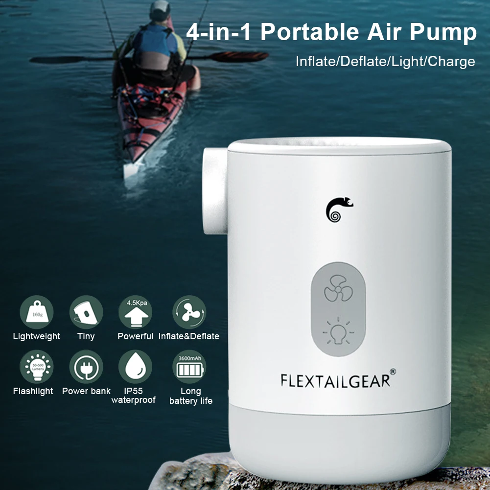 4 In 1 Mini Portable Electric Inflatable Pump USB Rechargeable Outdoor Air Pump Camping Hiking Fishing Lighting Tools 2 ModesNew
4 In 1 Mini Portable Electric Inflatable Pump USB Rechargeable Outdoor Air Pump Camping Hiking Fishing Lighting Tools 2 ModesNew