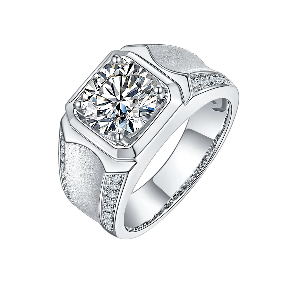 

Р & Y класса люкс 925 пробы серебро 1ct 2 ct 3ct D Цвет кольца с муассанитом Для мужчин современный кольцо для Юбилей подарок на день отца