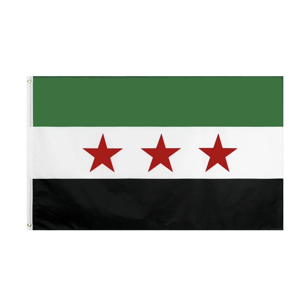 FLAGHUB 60X90 90X150cm Syria The Syrian Arab Republic Three Star Flag Banner Hanging Decoration | Flags