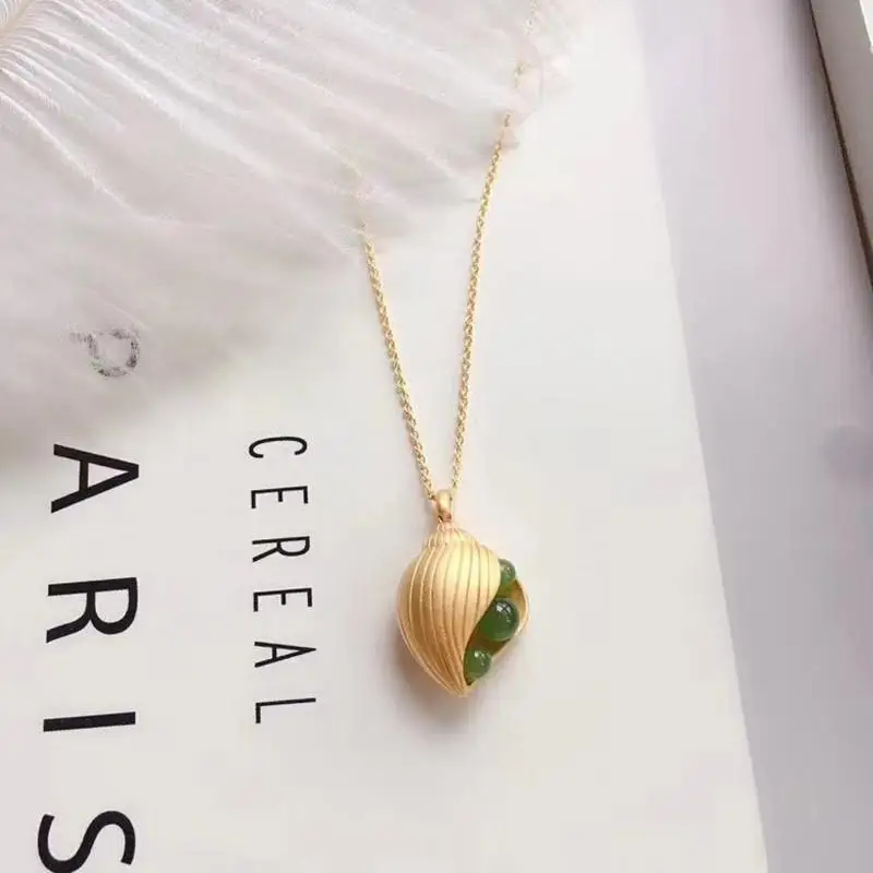 Natural Hetian Jade Inlaid S925 Sterling Silver Ancient Style Thick Gold Fashion Golden Bean Consecutive Three Yuan Pendant for
Natural Hetian Jade Inlaid S925 Sterling Silver Ancient Style Thick Gold Fashion Golden Bean Consecutive Three Yuan Pendant for