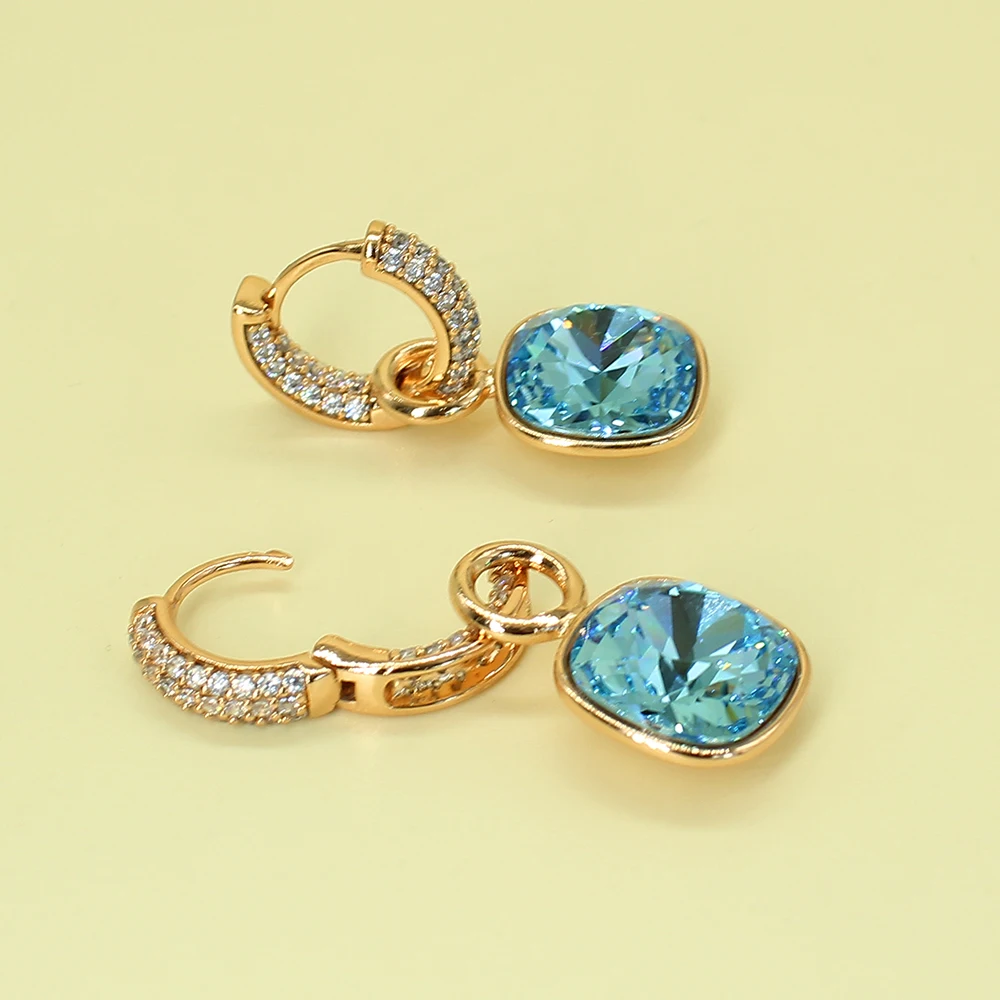 Elegant 18K Gold Plated Women Crystal Square Long Earrings Female Wedding Trendy Cubic Zirconia Drop Earring Party Jewelry
Elegant 18K Gold Plated Women Crystal Square Long Earrings Female Wedding Trendy Cubic Zirconia Drop Earring Party Jewelry