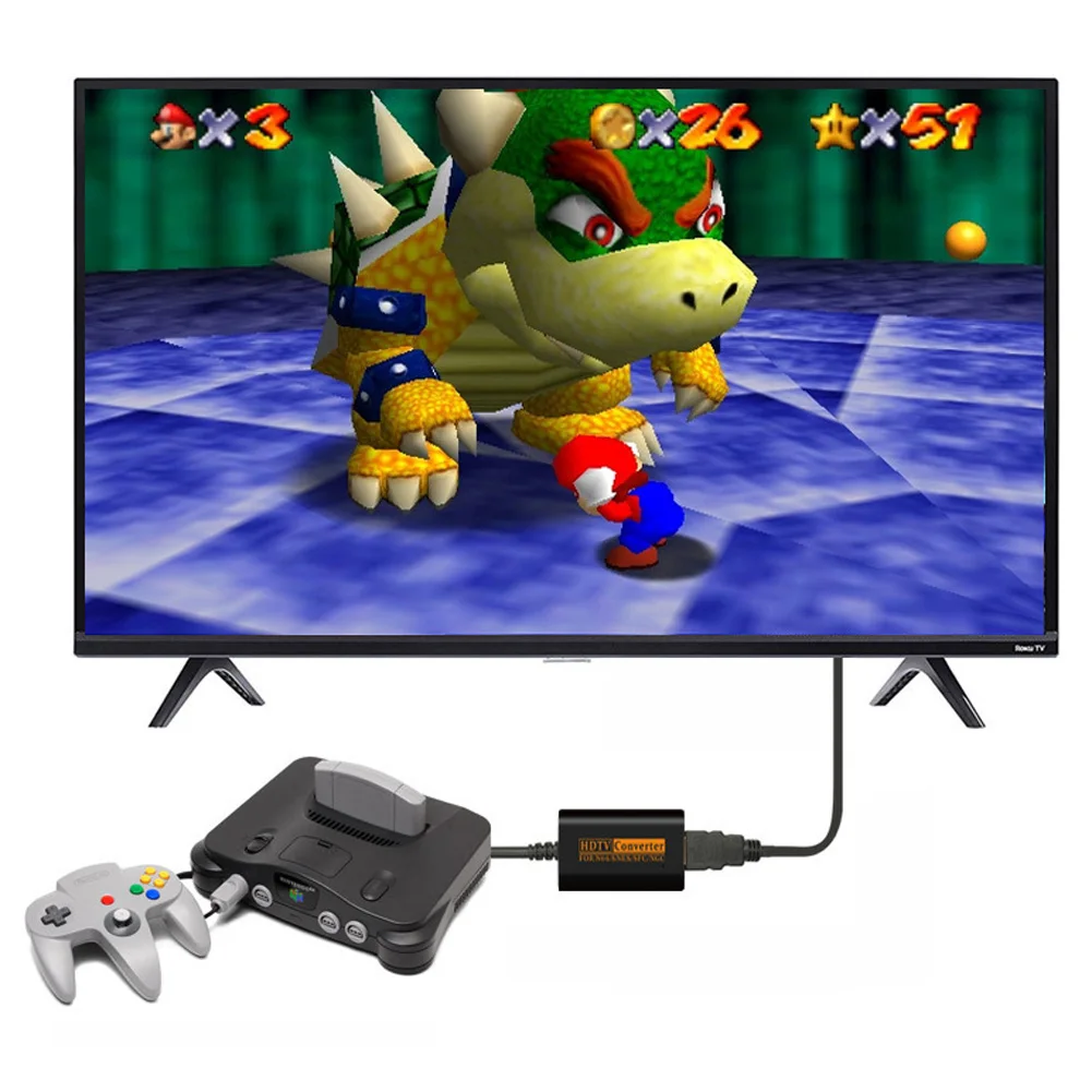 1080P HDMI HD ADAPTER CONVERTER CABLE FOR NINTENDO 64/ FOR SNES/ FOR NGC GAMECUBE CONSOLE
1080P HDMI HD ADAPTER CONVERTER CABLE FOR NINTENDO 64/ FOR SNES/ FOR NGC GAMECUBE CONSOLE