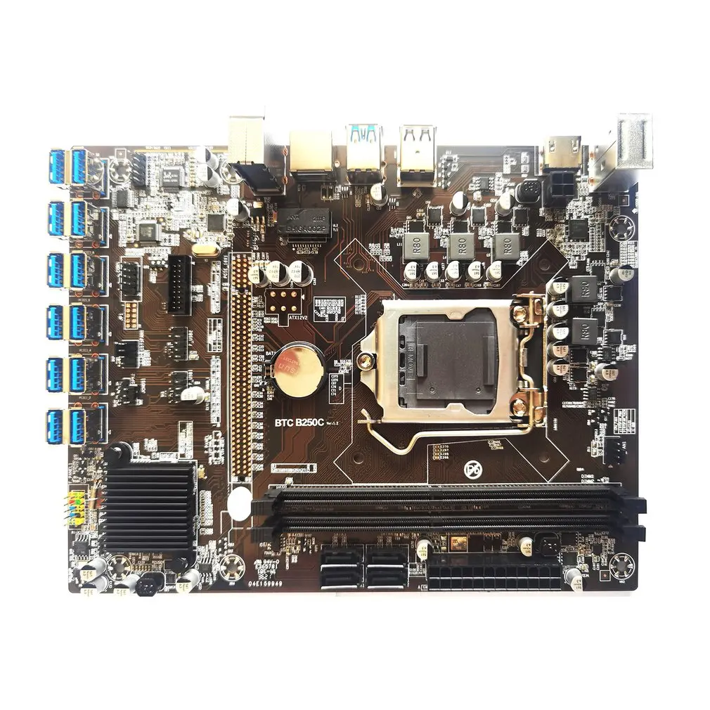 B250 BTC Mining Mainboard 12 PCI-E Support 12 Videos Card LGA 1151 DDR4 Memory USB3.0 For BTC Machine Bitcoin Mining
B250 BTC Mining Mainboard 12 PCI-E Support 12 Videos Card LGA 1151 DDR4 Memory USB3.0 For BTC Machine Bitcoin Mining