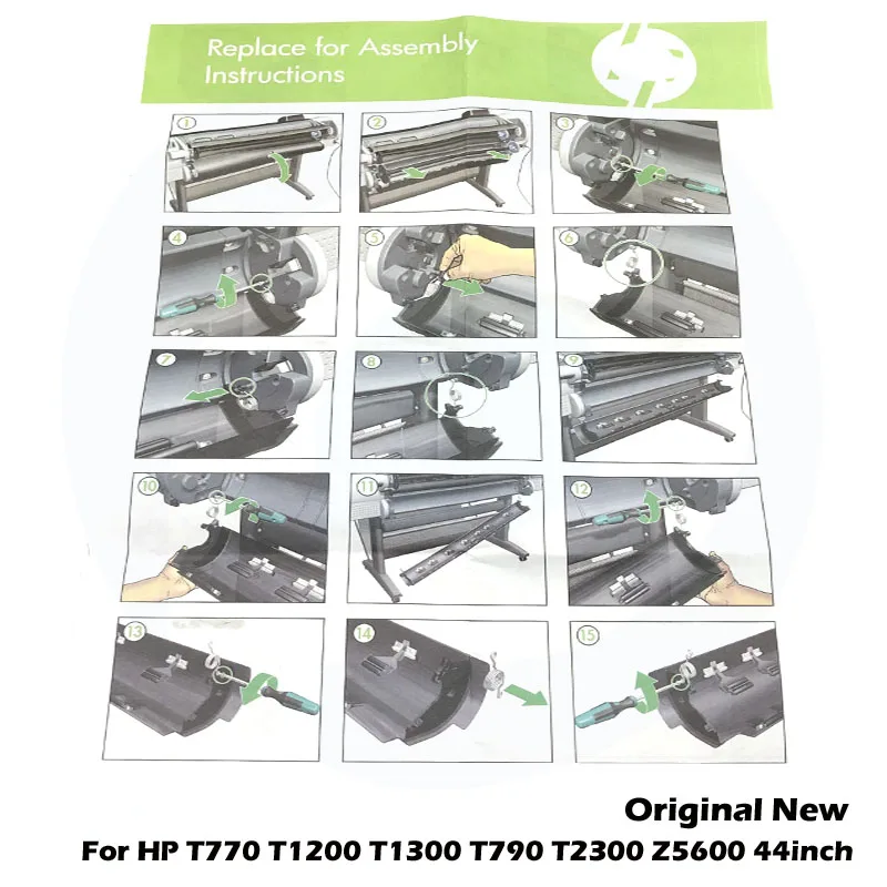 Original New For HP T770 T7100 T1200 T1300 T790 T795 T2300 Z5600 Lower Roller cover assembly CH538-67002
Original New For HP T770 T7100 T1200 T1300 T790 T795 T2300 Z5600 Lower Roller cover assembly CH538-67002