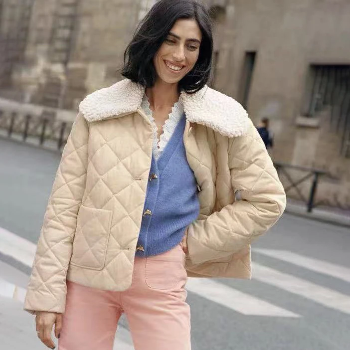 Argyle Quilted Graphic Jackets Woman Autumn Winter Long Sleeve Turn Down Collar Single Breasted Coats Vintage Classic Jacket Top
Argyle Quilted Graphic Jackets Woman Autumn Winter Long Sleeve Turn Down Collar Single Breasted Coats Vintage Classic Jacket Top
