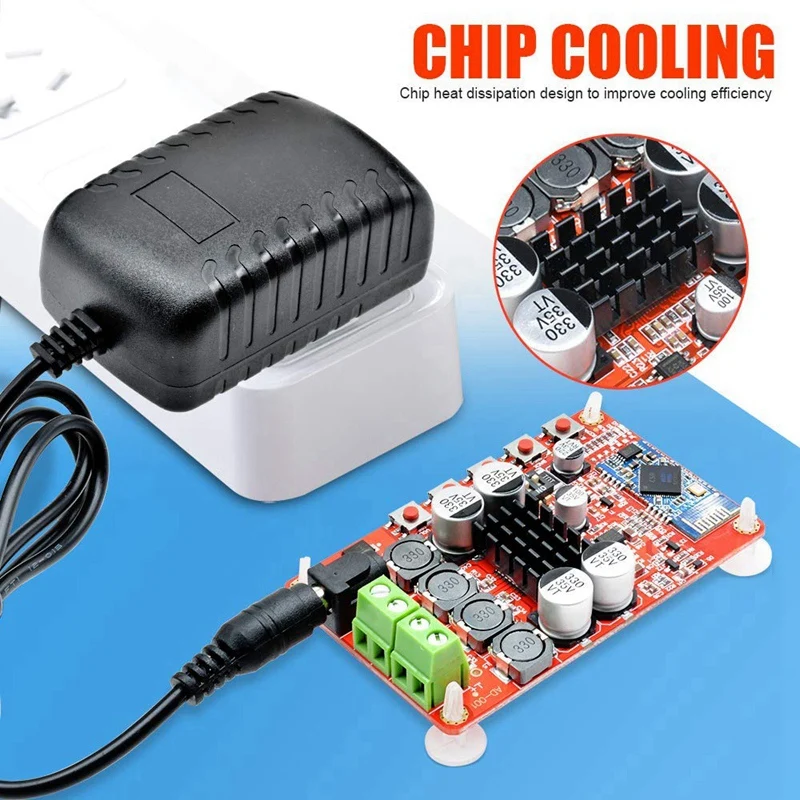 HOT-TDA7492P 50W + 50W Audio Power Bluetooth Amplifier Board 2 Channel Wireless Digital Stereo Receiver AMP Board with Adapter a
HOT-TDA7492P 50W + 50W Audio Power Bluetooth Amplifier Board 2 Channel Wireless Digital Stereo Receiver AMP Board with Adapter a