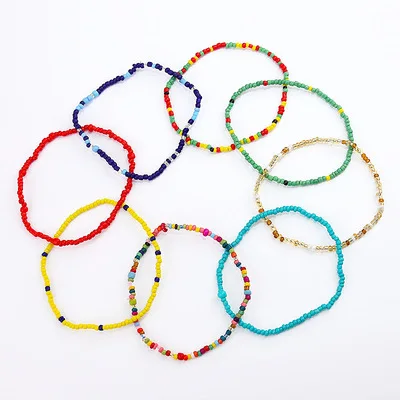 Bohemian Colorful Beads Anklets for Women Handmade Elasticity Foot Jewelry Summer Beach Barefoot Bracelet ankle on Leg 2020 
Bohemian Colorful Beads Anklets for Women Handmade Elasticity Foot Jewelry Summer Beach Barefoot Bracelet ankle on Leg 2020