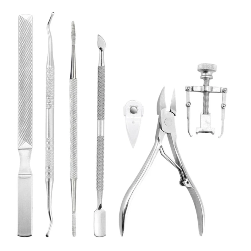 7Pc/Set Nail Clipper Trimmer for Cuticle Ingrown Nails Pedicure Manicure Corrector Fixer Cuticle Remover Foot Care Tool
7Pc/Set Nail Clipper Trimmer for Cuticle Ingrown Nails Pedicure Manicure Corrector Fixer Cuticle Remover Foot Care Tool