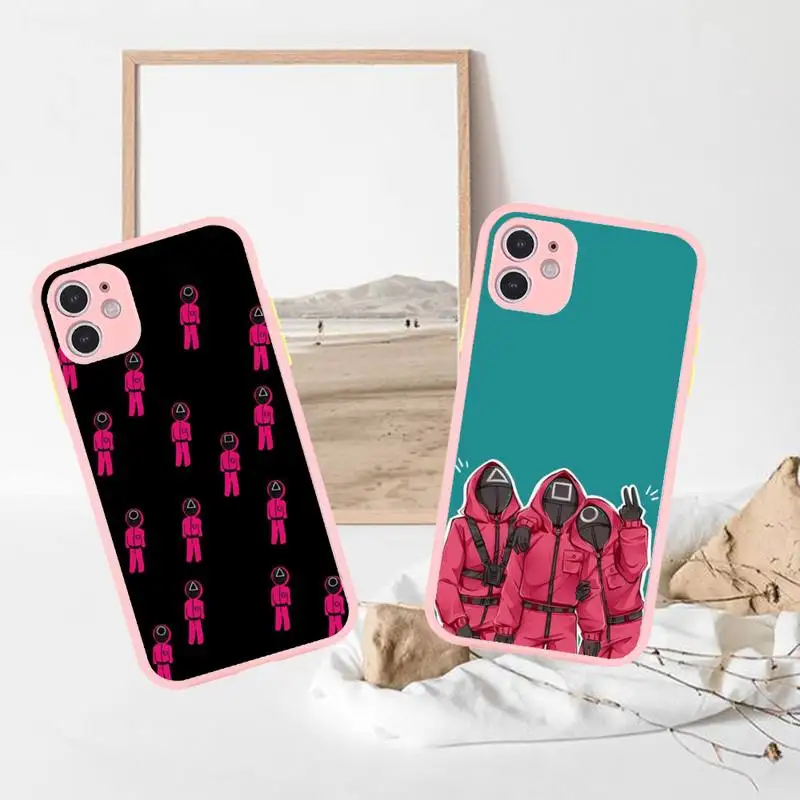 Squid Game 456 Phone Case For iPhone 13 12 11 Mini Pro XR XS Max 7 8 Plus X Matte transparent Pink Back Cover
Squid Game 456 Phone Case For iPhone 13 12 11 Mini Pro XR XS Max 7 8 Plus X Matte transparent Pink Back Cover