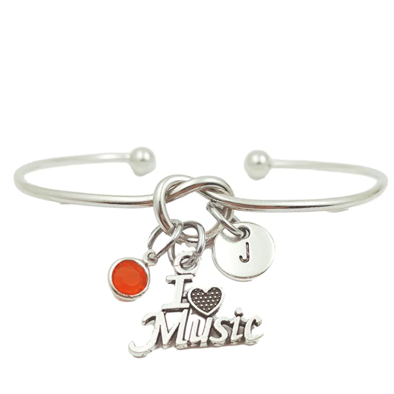 I Love Music Retro Creative Initial Letter Monogram Birthstone Adjustable Bracelet Fashion Jewelry Women Gift Pendant
I Love Music Retro Creative Initial Letter Monogram Birthstone Adjustable Bracelet Fashion Jewelry Women Gift Pendant