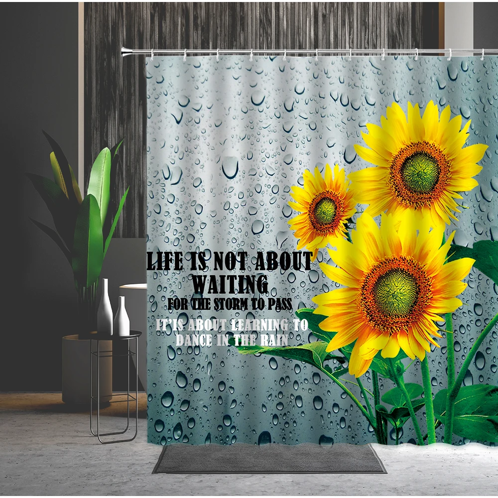 Sunflower Shower Curtains Flower Tulip 3D Printed Waterproof Fabric Bath Decor Set With Hook Butterfly Rainbow Bathroom Curtain
Sunflower Shower Curtains Flower Tulip 3D Printed Waterproof Fabric Bath Decor Set With Hook Butterfly Rainbow Bathroom Curtain