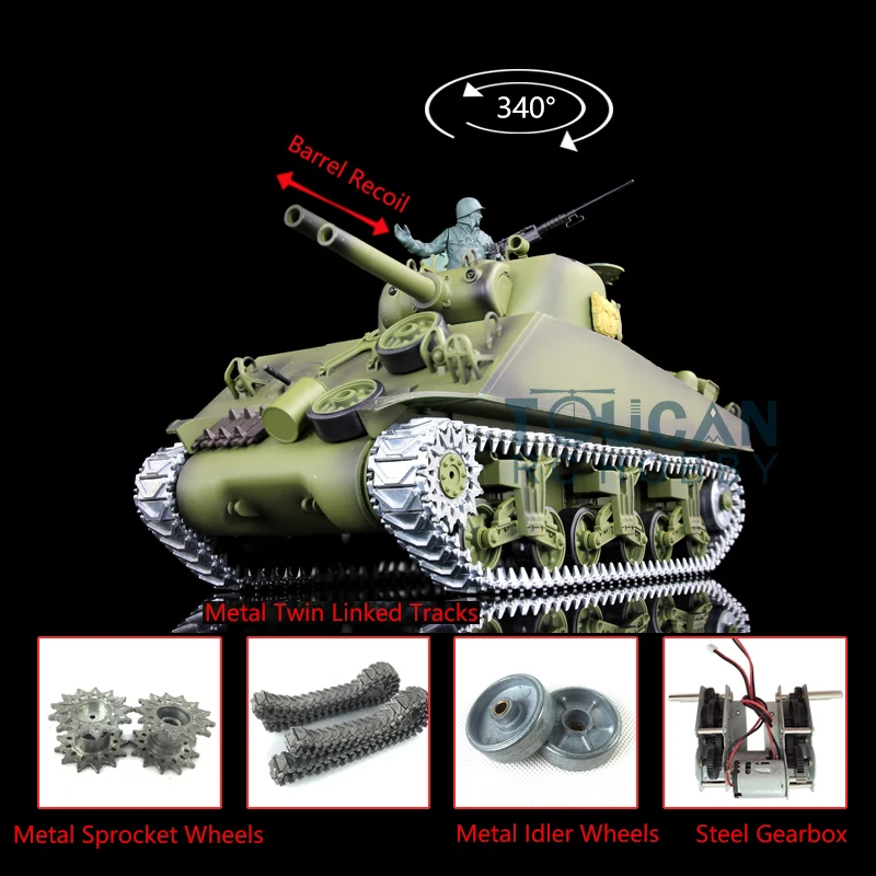 Henglong 1/16 6.0 M4A3 Sherman RC Tank 3898 Barrel Recoil Metal Tracks Linkages TH17064-SMT2
Henglong 1/16 6.0 M4A3 Sherman RC Tank 3898 Barrel Recoil Metal Tracks Linkages TH17064-SMT2