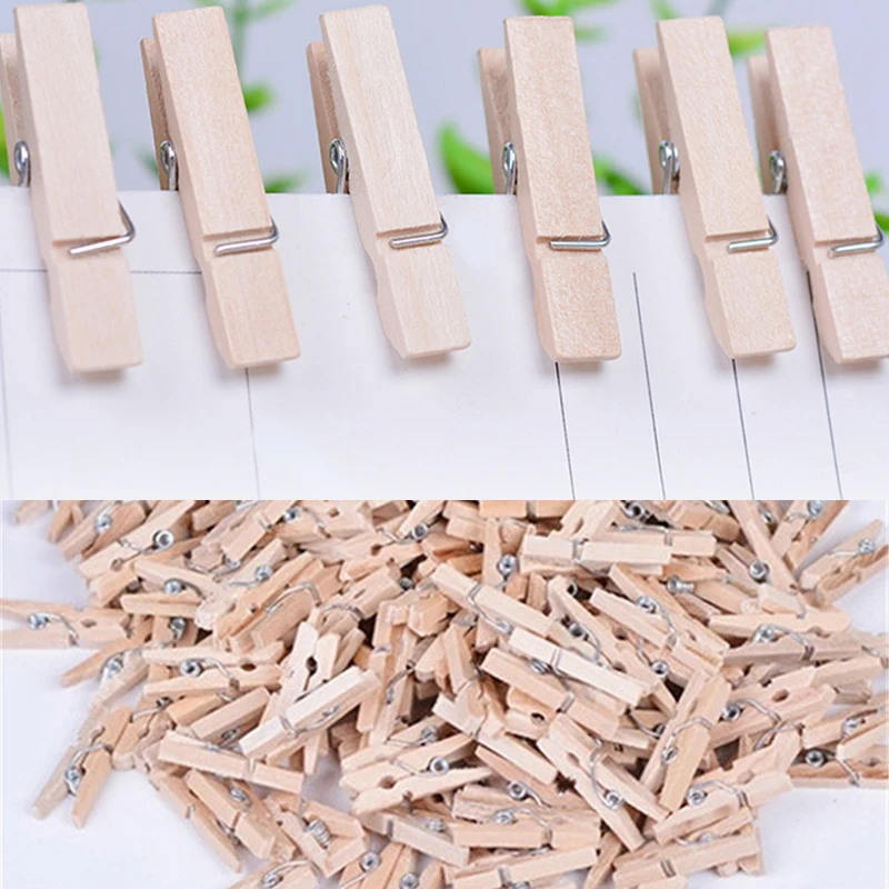 100 Pcs Clothes Pegs Natural Clip Mini Wooden Clothes Photo Paper Peg Clothespin Laundry Hangers Wedding Party 2.5cm
100 Pcs Clothes Pegs Natural Clip Mini Wooden Clothes Photo Paper Peg Clothespin Laundry Hangers Wedding Party 2.5cm