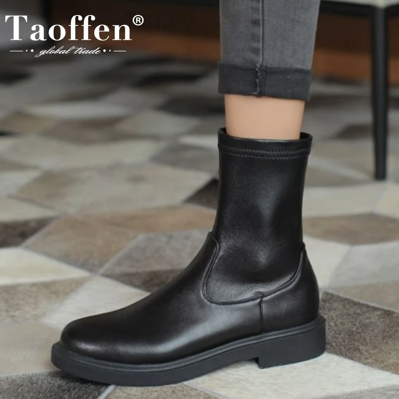 Женские ботильоны на плоской подошве Taoffen, размеры 31-43, без шнуровки, новые дизайнерские зимние ботинки, женская повседневная офисная обувь
Женские ботильоны на плоской подошве Taoffen, размеры 31-43, без шнуровки, новые дизайнерские зимние ботинки, женская повседневная офисная обувь