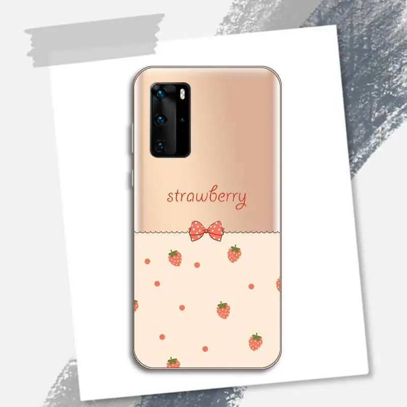 Cartoon strawberry silicone protection Phone Case Transparent for Huawei P honor 8 10i 20 30 40 smart 2019 
Cartoon strawberry silicone protection Phone Case Transparent for Huawei P honor 8 10i 20 30 40 smart 2019