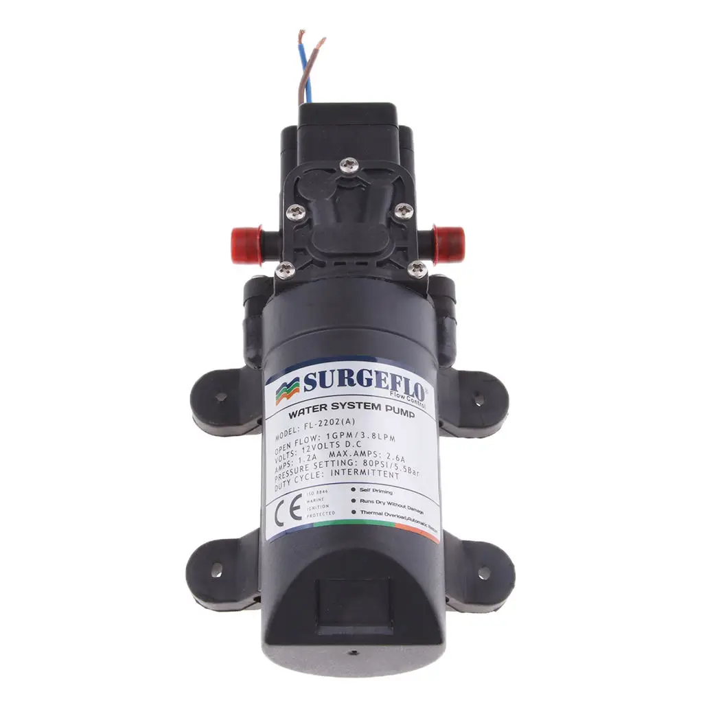 Self-Priming Water Pressure Diaphragm Pump DC12V 80psi for Marine/RV/Boat
Self-Priming Water Pressure Diaphragm Pump DC12V 80psi for Marine/RV/Boat