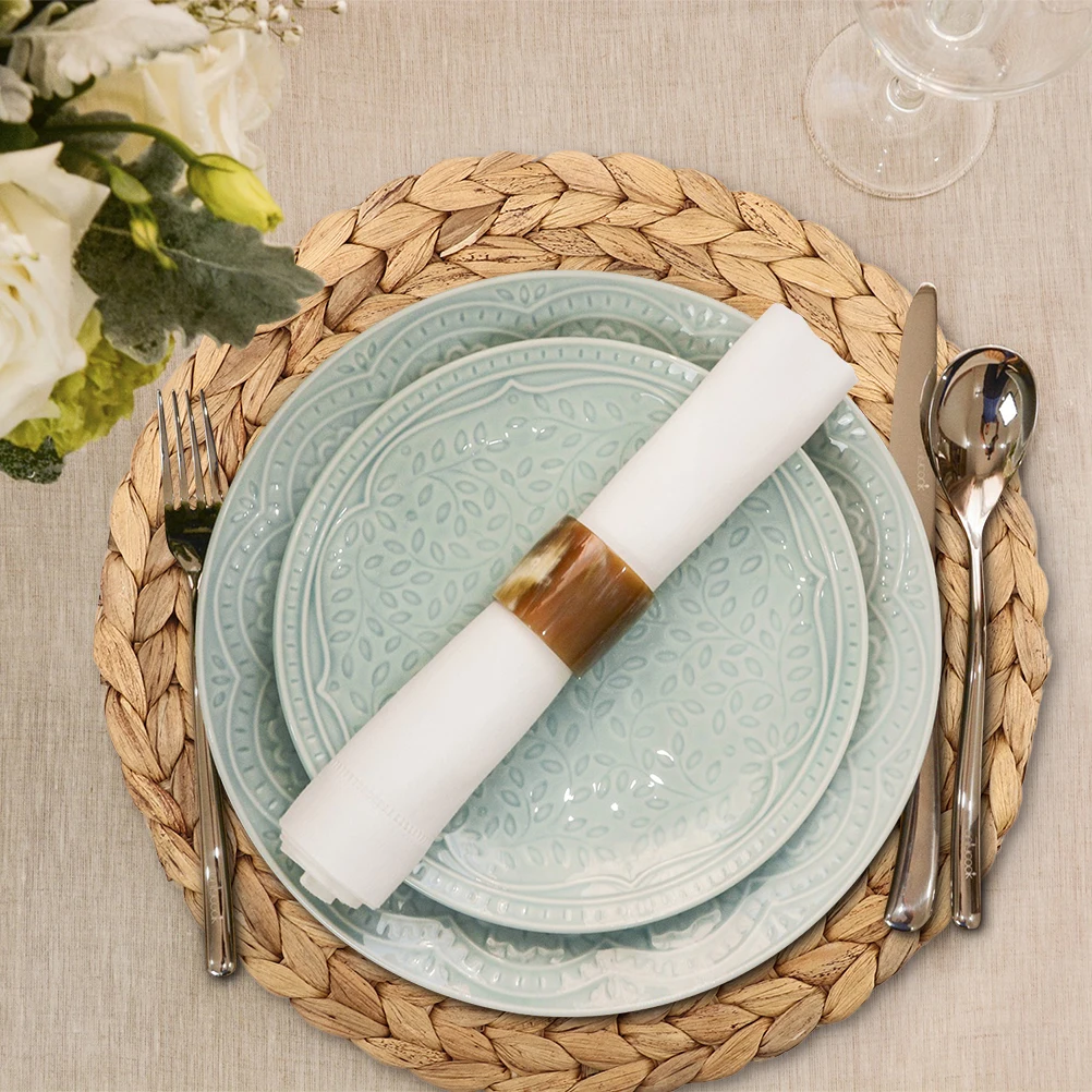 Round Woven Placemats for Dining Table Straw Braided Placemat Heat Resistant Non-Slip Weave Placemats 
Round Woven Placemats for Dining Table Straw Braided Placemat Heat Resistant Non-Slip Weave Placemats