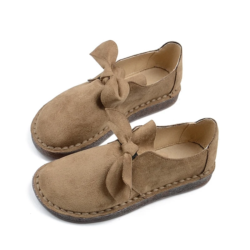 Mori Oxford Soft-sole Womens Shoes Retro Flat Casual Single Shoe Butterfly-knot Small Fresh Literary Handmade Flats | Обувь