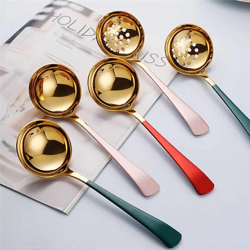 304 Stainless Steel Long Handle Soup Ladle Kitchen Tableware Ramen Spoon Hot Pot Tablespoons Colander Cooking Utensils for Home
304 Stainless Steel Long Handle Soup Ladle Kitchen Tableware Ramen Spoon Hot Pot Tablespoons Colander Cooking Utensils for Home