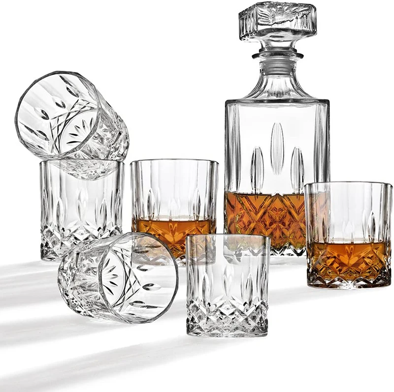 

Набор из графина для виски Hellodream и стаканов для бара, включает графин для виски и 6 коктейльных бокалов-набор из 7 штук