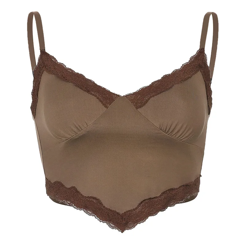 Ladies Halter Tops, Lace Stitching, V-neck, Breast-shaped Suspenders, Slim-fit Umbilical Vests, Women's Cotton Bottoming Clothes
Ladies Halter Tops, Lace Stitching, V-neck, Breast-shaped Suspenders, Slim-fit Umbilical Vests, Women's Cotton Bottoming Clothes