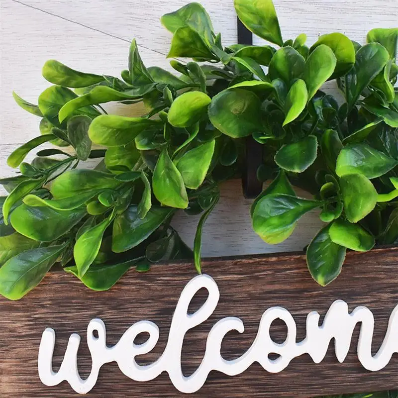 33CM Simulation Wreath Welcome Door Decoration Plastic Green Wreath Hanging Garland For Front Door Party Wedding Decoration
33CM Simulation Wreath Welcome Door Decoration Plastic Green Wreath Hanging Garland For Front Door Party Wedding Decoration