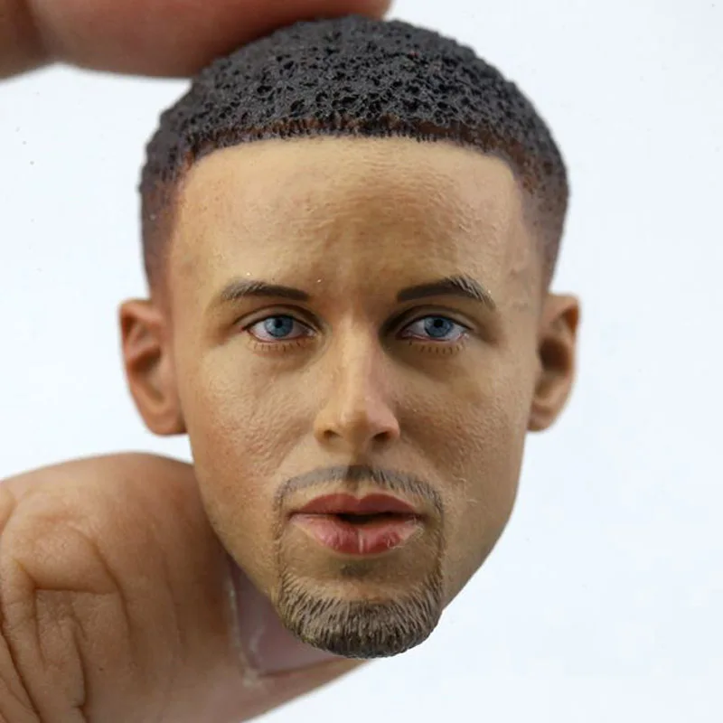 

1/6 Scale Calm Stephen Curry Head Sculpt Basketball Star Male Soldier Head Carving Model Toys