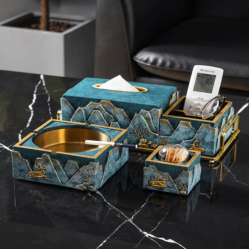 New Chinese Style Creative Trend Household Living Room Office Light Luxury Ashtray Paper Towel Box Tea Table Tabletop Ornaments
New Chinese Style Creative Trend Household Living Room Office Light Luxury Ashtray Paper Towel Box Tea Table Tabletop Ornaments