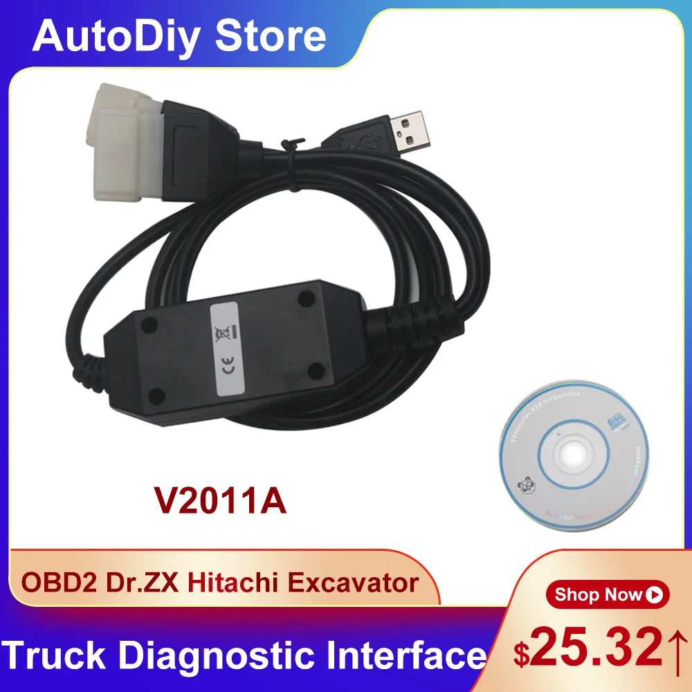 Инструменты для диагностики экскаватора Dr.ZX V2011A Hitachi, OBD2, USB-кабель, четкий код неисправности с компакт-диском
Инструменты для диагностики экскаватора Dr.ZX V2011A Hitachi, OBD2, USB-кабель, четкий код неисправности с компакт-диском