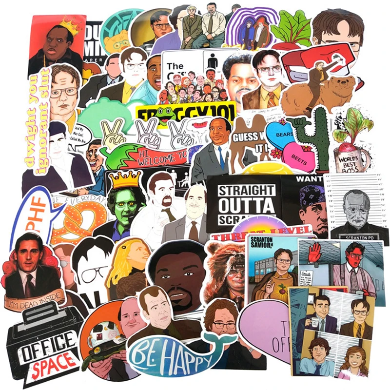 62pcs Classic TV Series The Offic Waterproof Stationery Sticker Skateboard Suitcase Luggage Laptop Sticker Decoration Sticker
62pcs Classic TV Series The Offic Waterproof Stationery Sticker Skateboard Suitcase Luggage Laptop Sticker Decoration Sticker