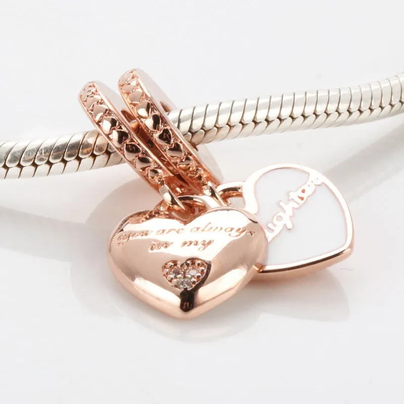 Original 925 Sterling Silver Charm New Mother's Day Rose Gold Heart Pendant Fit Pandora Women Bracelet & Necklace Diy Jewelry
Original 925 Sterling Silver Charm New Mother's Day Rose Gold Heart Pendant Fit Pandora Women Bracelet & Necklace Diy Jewelry