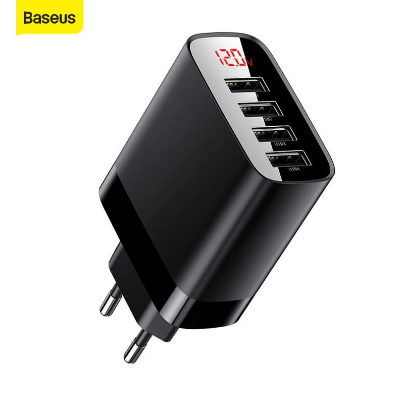 Baseus 30W USB Charger 4 Ports Quick Charger 6A Phone Charger With Digital Display Travel Wall Charger for Phone
Baseus 30W USB Charger 4 Ports Quick Charger 6A Phone Charger With Digital Display Travel Wall Charger for Phone
