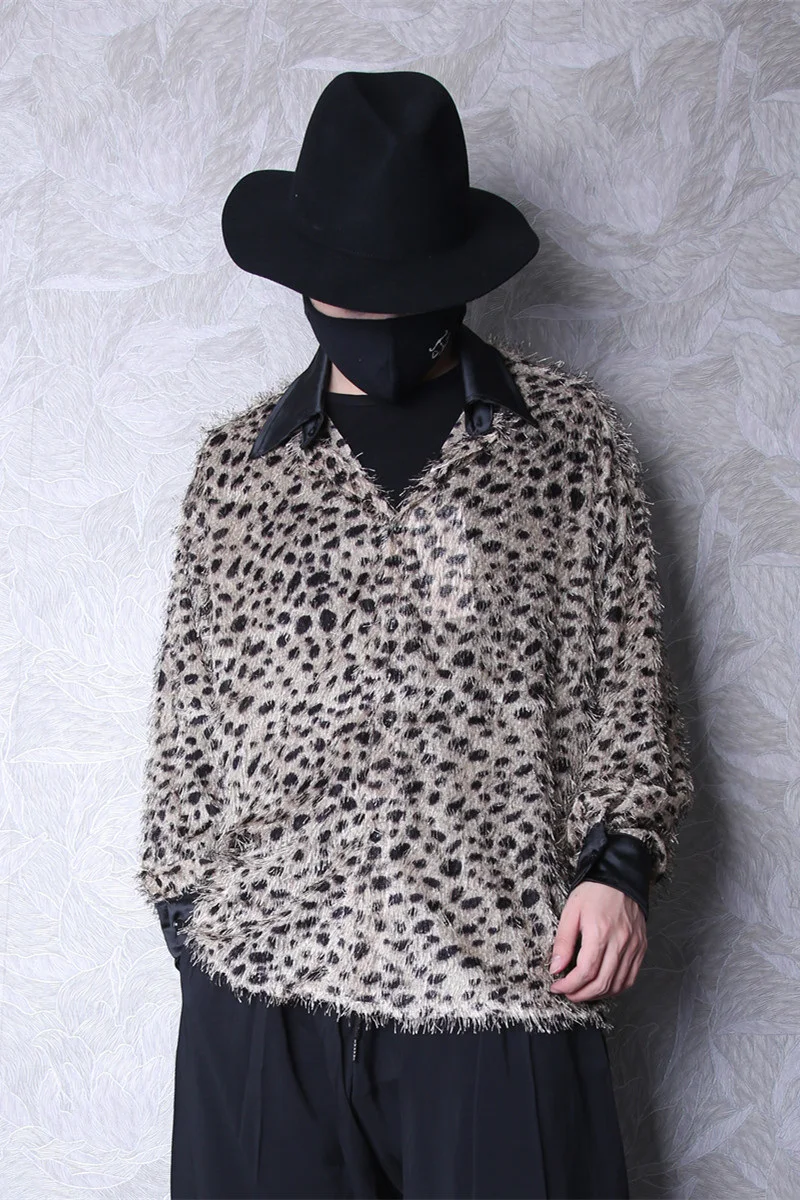 Autumn popular logo men's long sleeve shirt loose style hipster personality leopard print print hipster shirt cardigan
Autumn popular logo men's long sleeve shirt loose style hipster personality leopard print print hipster shirt cardigan